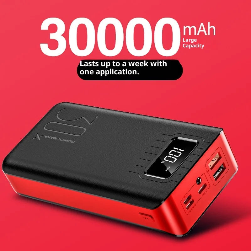 30000mAh Power Bank — High-Capacity Portable Charger for Phones & Tablets