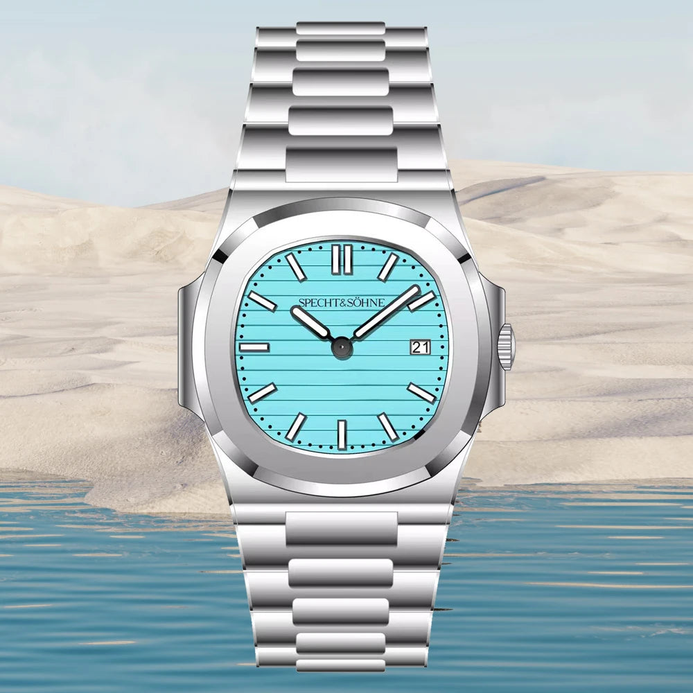 Specht & Söhne Men's 40MM Slim Quartz Watch | Sapphire Crystal 50M Waterproof Classic 5711