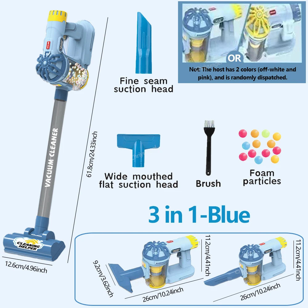 Kids Electric Vacuum Cleaner Toy Set – Simulation Housekeeping Role Play Educational Toy for Toddlers