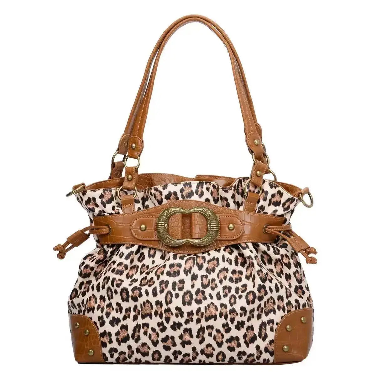 ABQP Vintage Distressed Large Capacity Underarm Tote Crossbody Bag – Designer Shoulder Handbag for Women