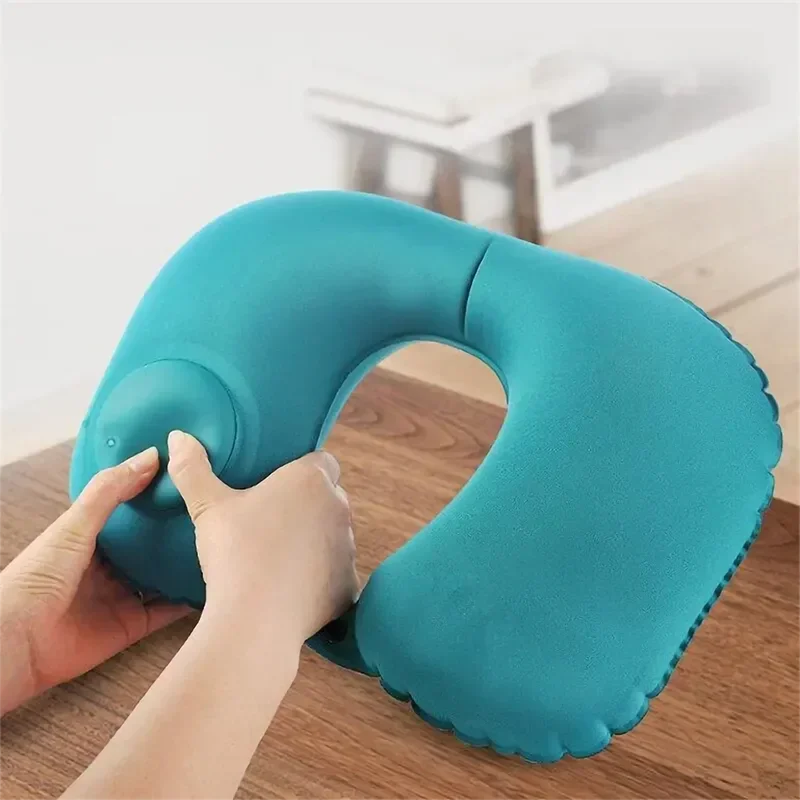 Inflatable U-Shape Travel Neck Pillow — Portable