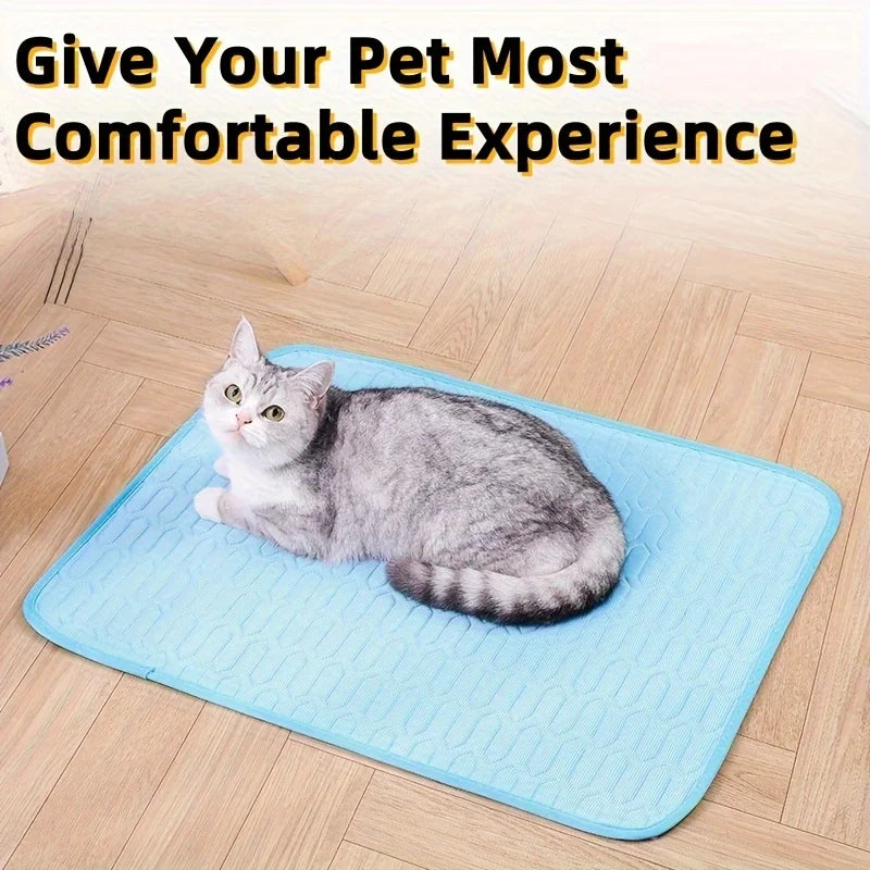 Ice-Cool Pet Cooling Mat – Sweat-Absorbent Summer Bed for Small, Medium & Large Pets, 4 Sizes