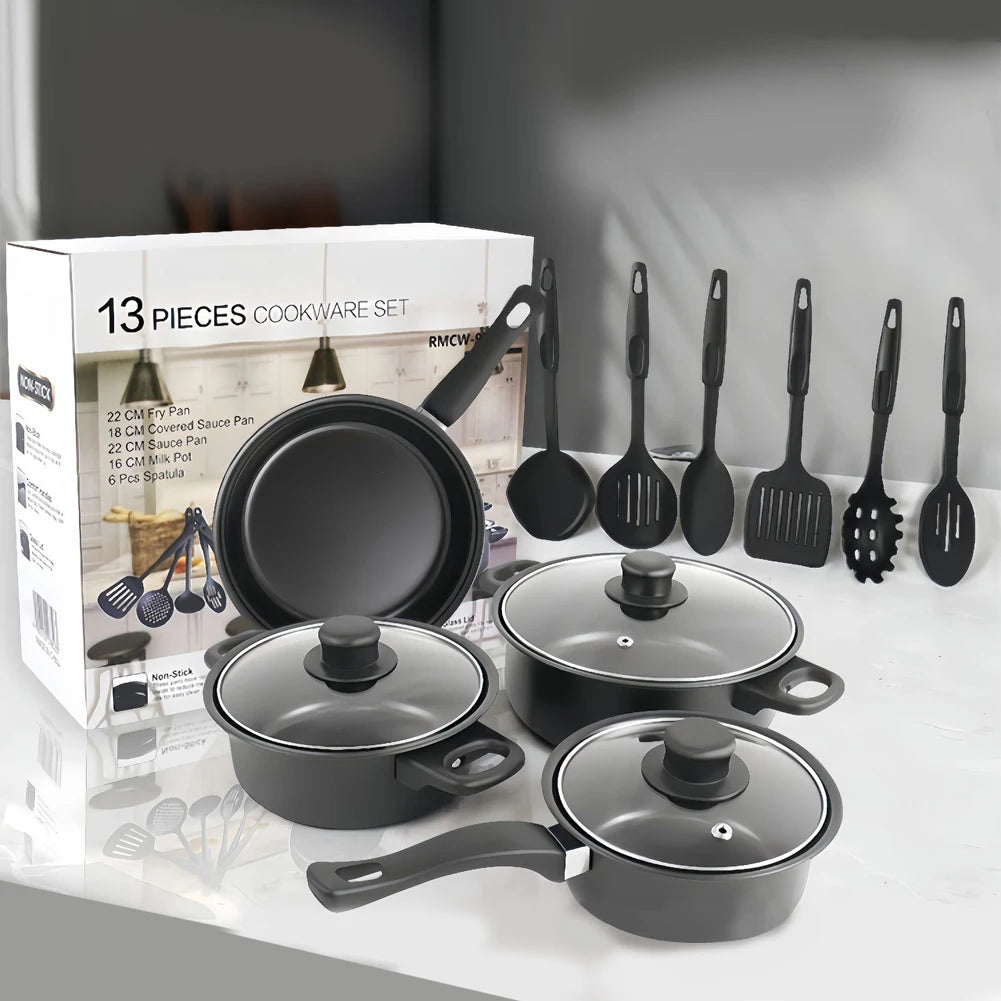 Nonstick Cookware Set – Pots, Frying Pan & Utensils