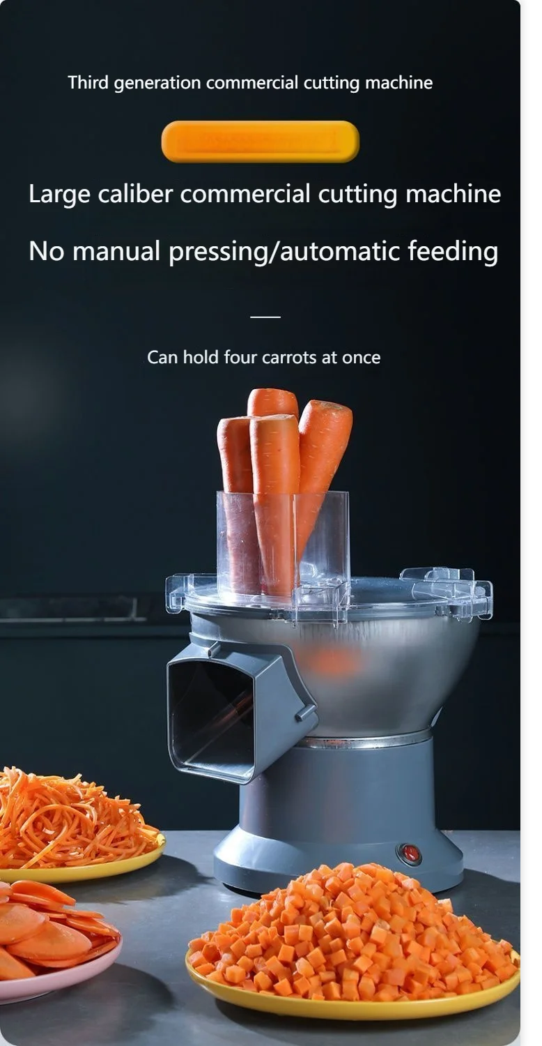 HomeWare M1 Multifunctional Vegetable Cutter & Food Processor – Cube, Shred & Slice, Large-Caliber Inlet