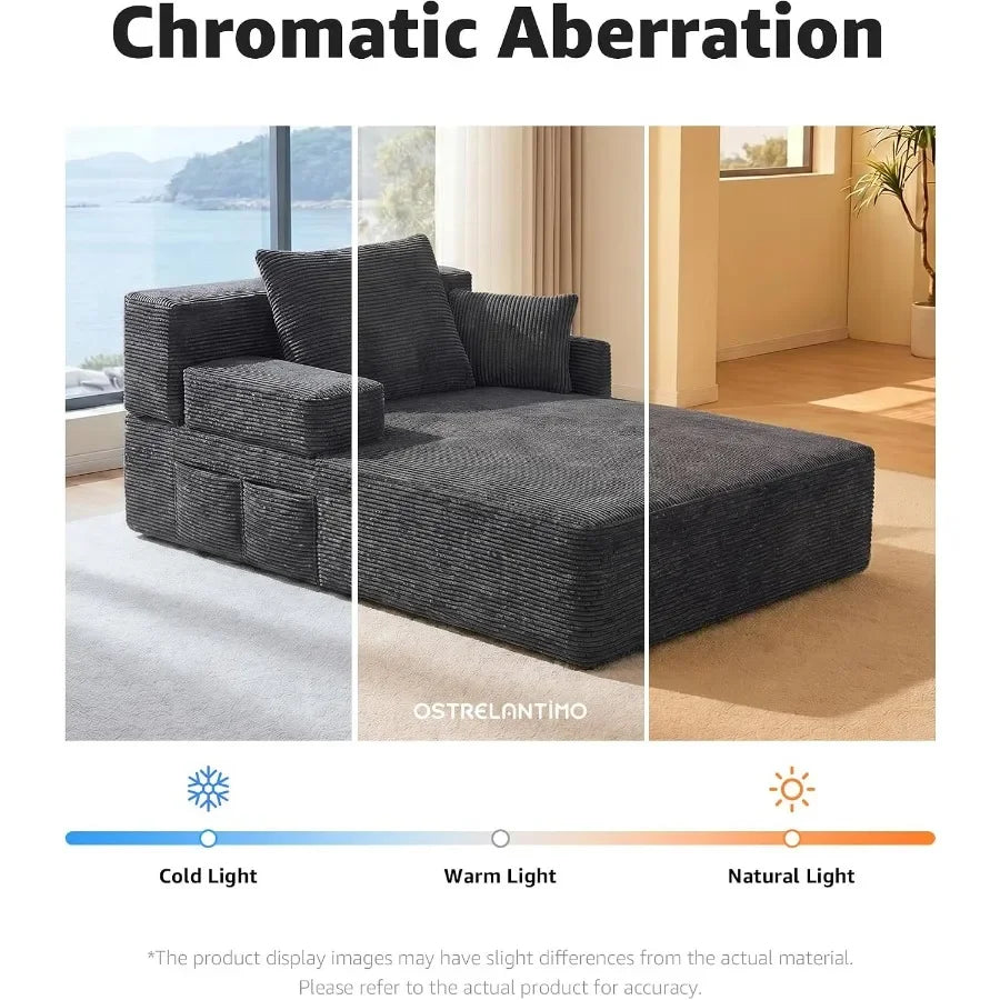 79.5-Inch Oversized Boneless Chaise Lounge
