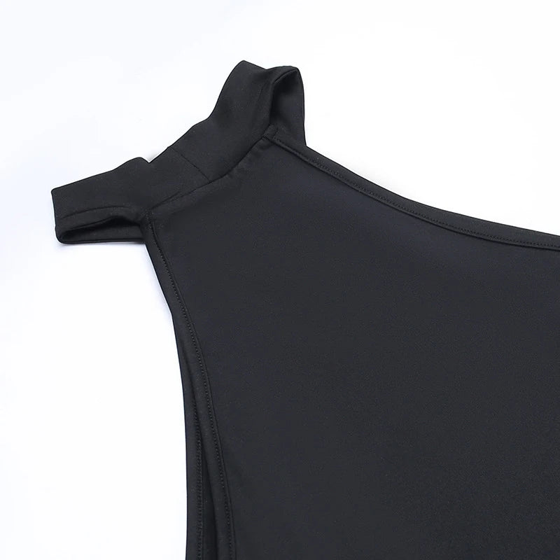 Gothic Halter Bandage Midi Dress — High Split Sexy Alt Partywear
