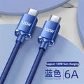 120W. Braided. Any Length. — USB-C to USB-C 120W Super Fast Charging Cable | 0.25m, 1m, 1.5m & 2m, Samsung, Xiaomi, Huawei, Realme, Blue, Black & Purple