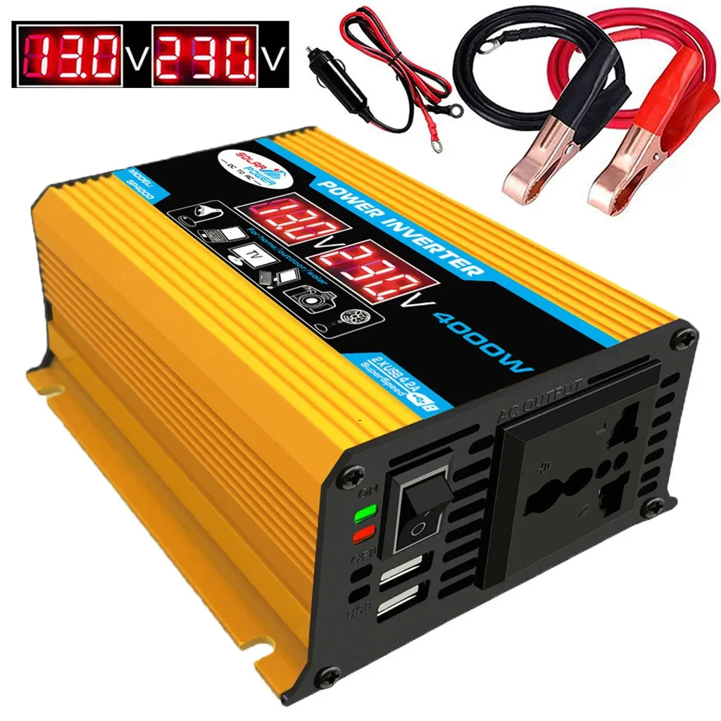 4000W Solar Inverter Kit – 12V to 110V/220V Solar Panel System with Charge Controller