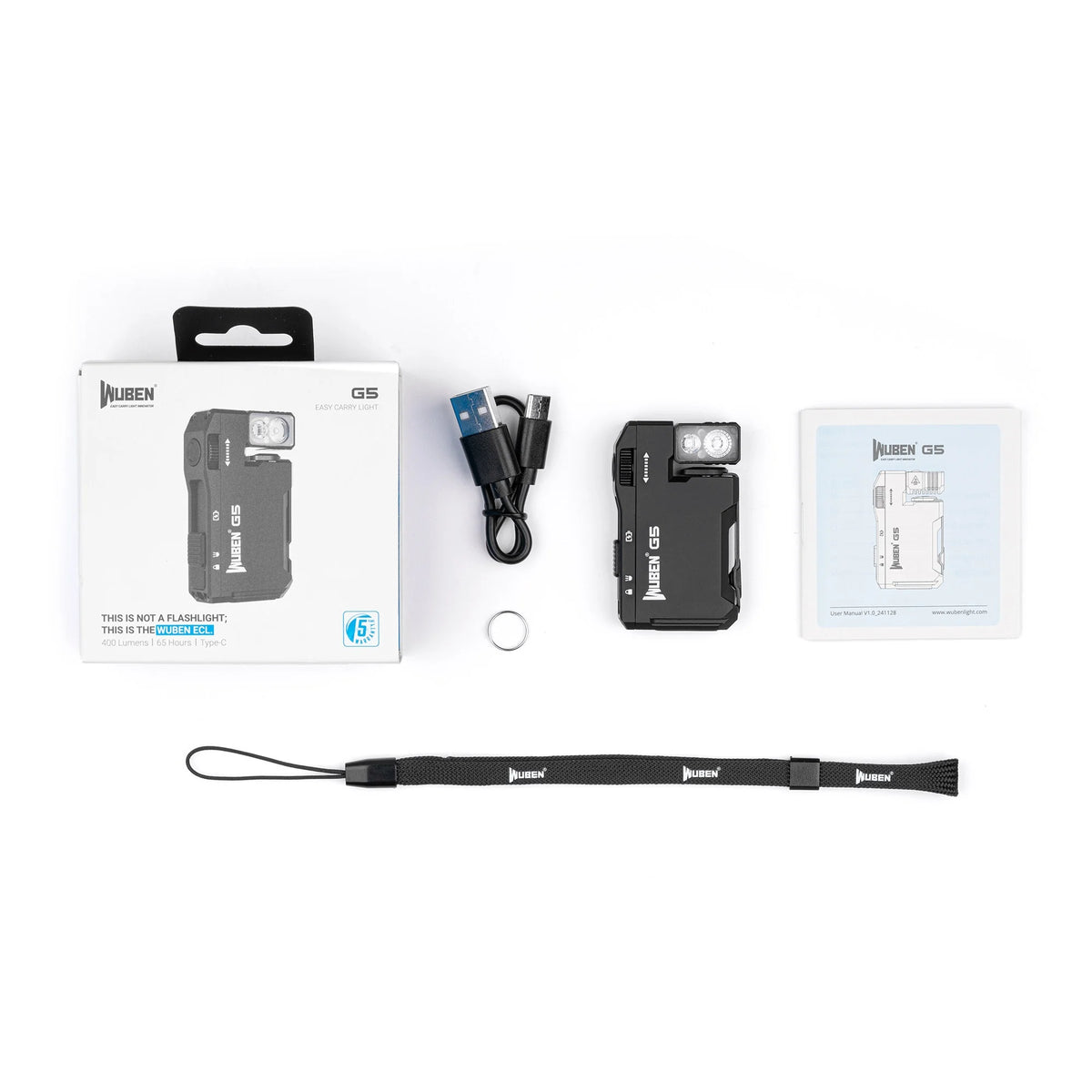 WUBEN G5 Premium EDC Flashlight – 400 Lumens, RGB, Titanium Alloy & Collector Edition Variants