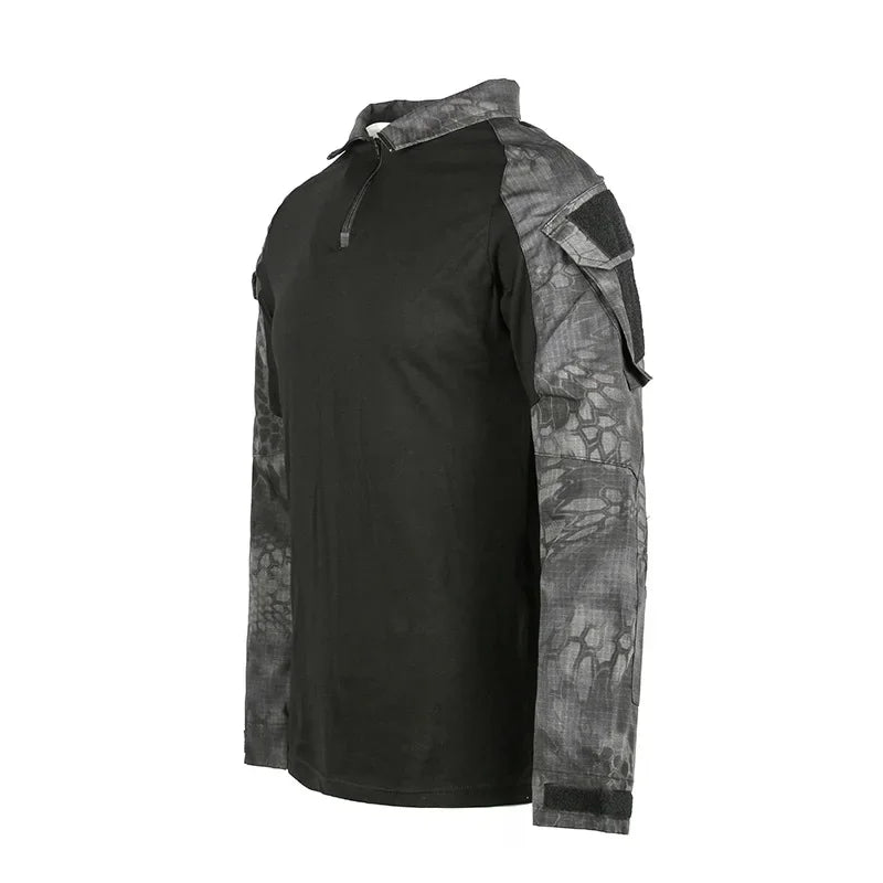 Men's Military Camouflage Long Sleeve Hiking Shirt — Tactical Outdoor Shirt