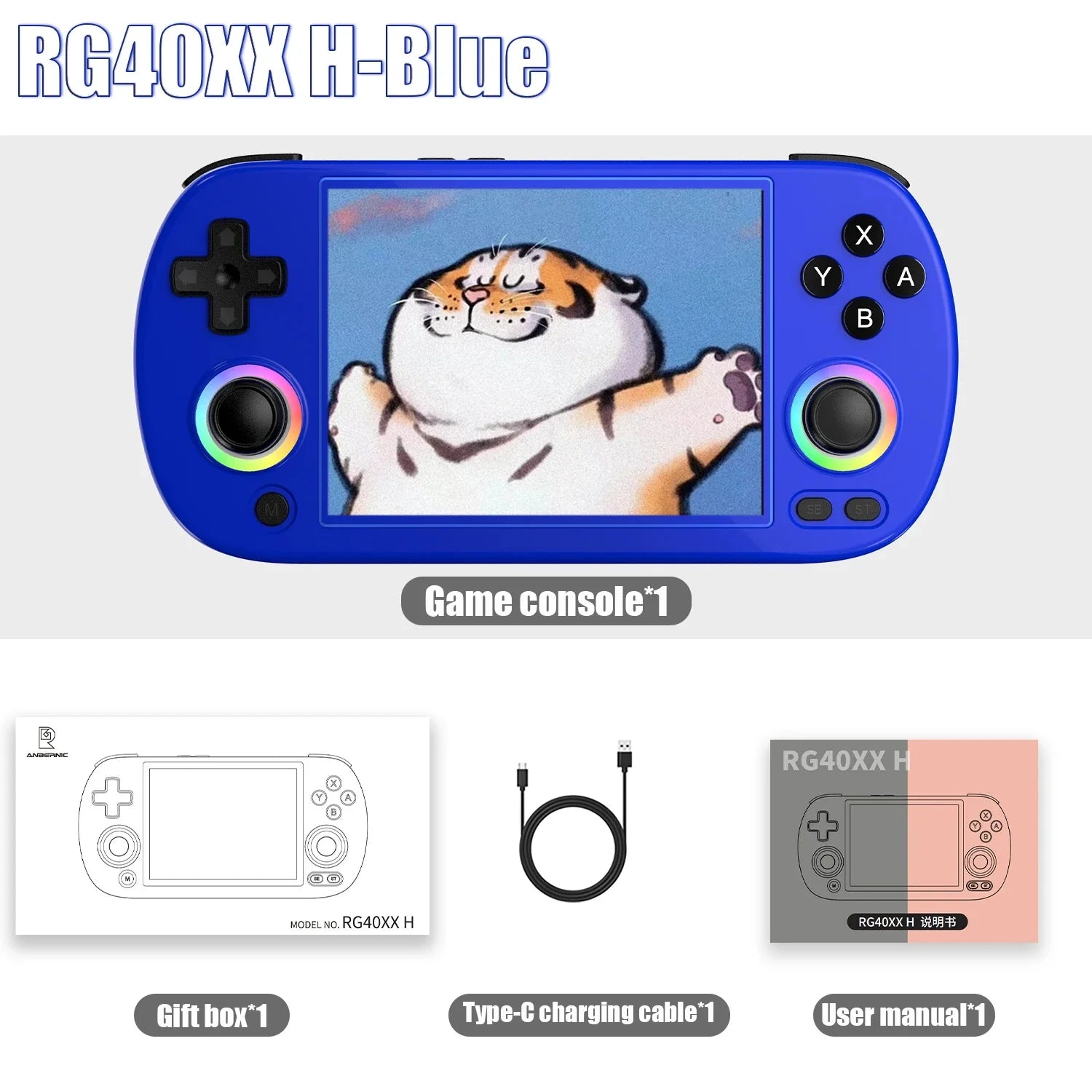 ANBERNIC RG40XX H Handheld Retro Game Console — WiFi & BT