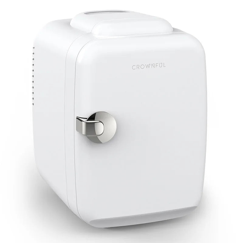 Crownful 4L Mini Multifunction Refrigerator — 120V Electric Portable Beauty Cooler & Warmer for Home, Car, Camping & Travel