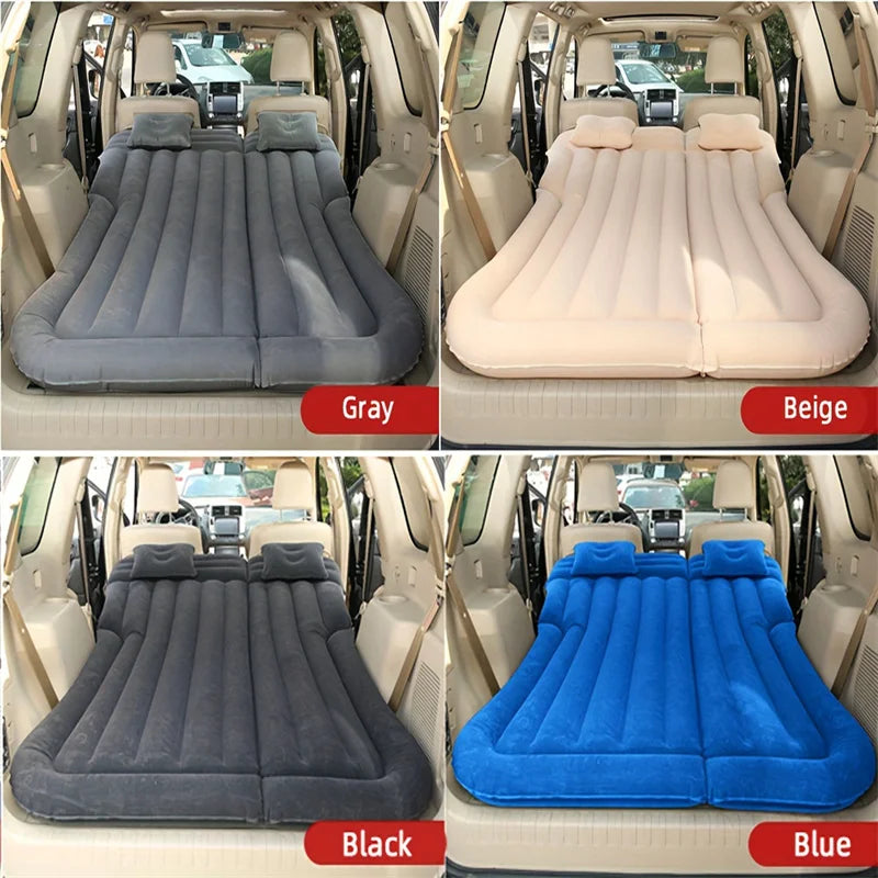 Car Air Inflatable Travel Mattress Bed — Universal Back Seat Camping Mat