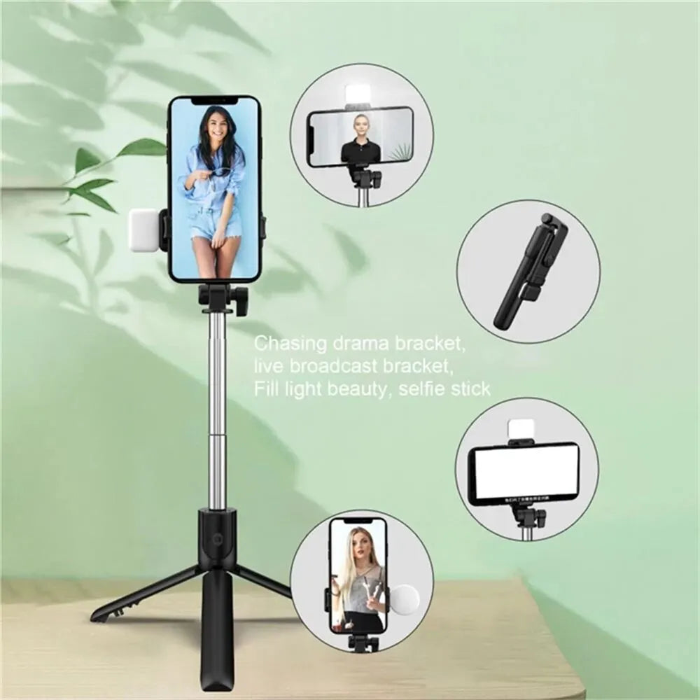 Portable Bluetooth Selfie Stick — Extendable Tripod with Wireless Remote