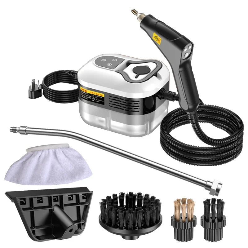 2500W Handheld Steam Cleaner – Digital Display, 6-Speed, 1200ml Tank, 110V/220V, Kitchen, Car & Furniture
