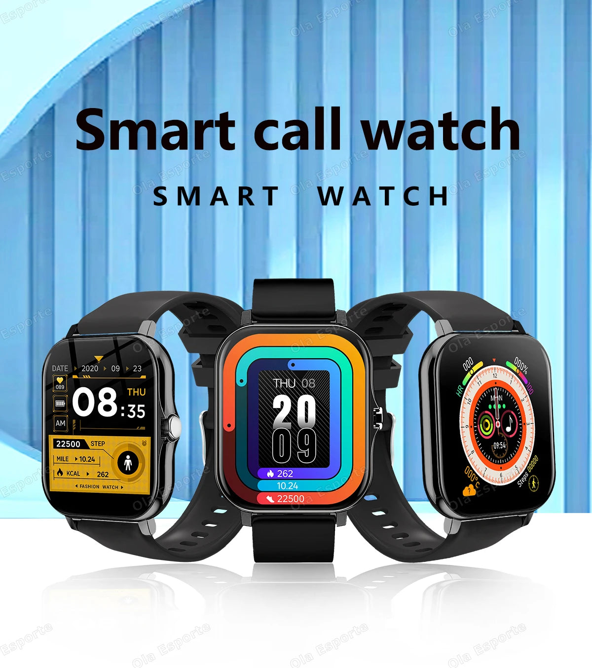 Smart Watch 2.01" HD Display | Answer Calls Sport Modes DIY Dial Weather Forecast Smartwatch