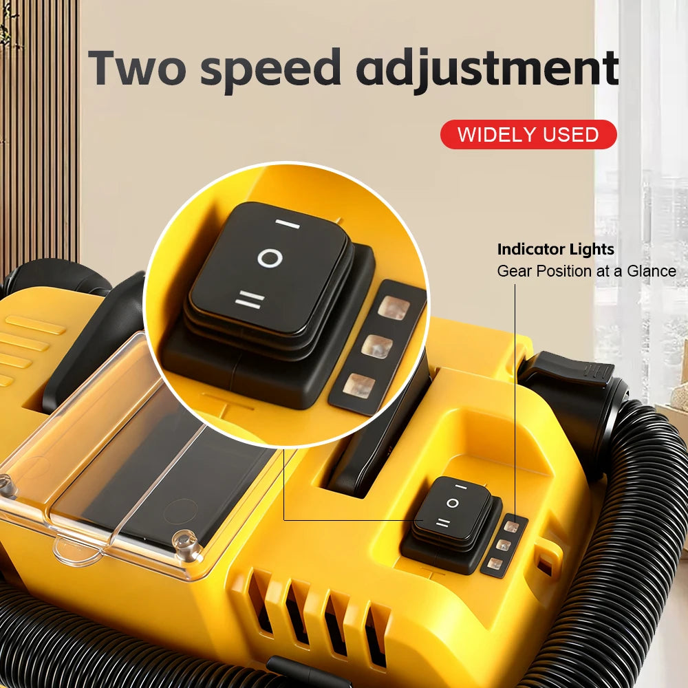 Brushless Cordless Wet/Dry Vacuum – Compatible with DeWalt 12V–24V Batteries (Tool Only)