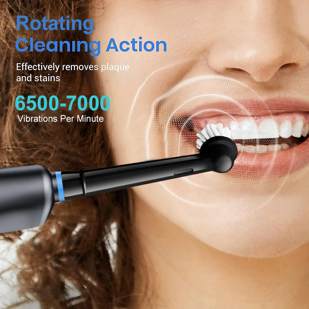 Rotary Rechargeable Electric Toothbrush for Adults – 5 Modes, 30-Day Battery, 8 Brush Heads