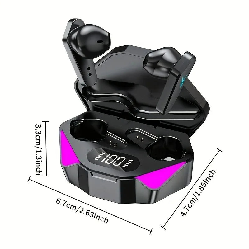 TWS Wireless Bluetooth Earbuds X15 – Noise Cancelling Gaming Headset with LED Display & Mic