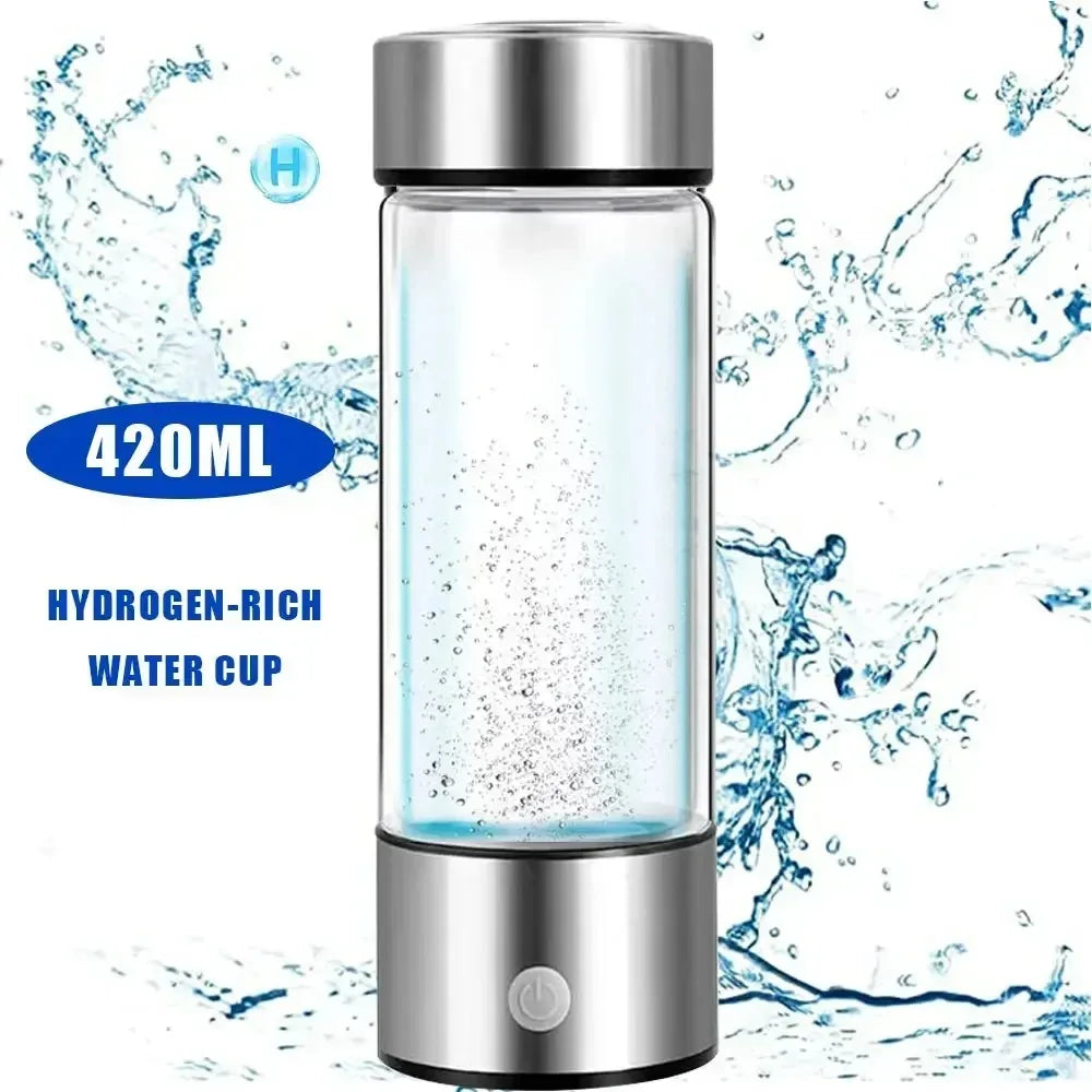 Hydrogen Water Bottle Generator — Improve Water in 3 Minutes, Quick Electrolysis