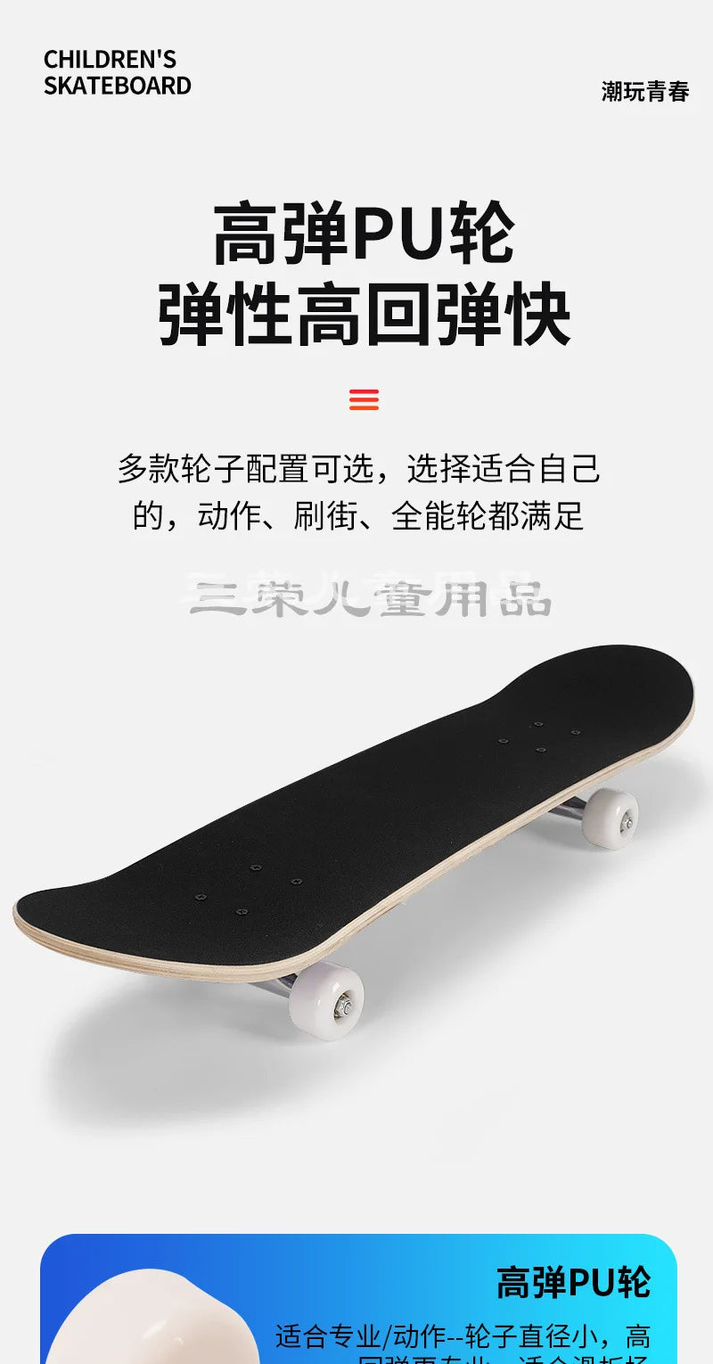 Pro All-Terrain Complete Skateboard – Aluminum Alloy & Carbon Fiber Deck, Beginner Longboard for Kids & Adults
