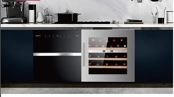 High-End Electric Wine Cooler — Full Glass Door Wine Fridge for 30 Bottles, Premium Wine Refrigerator