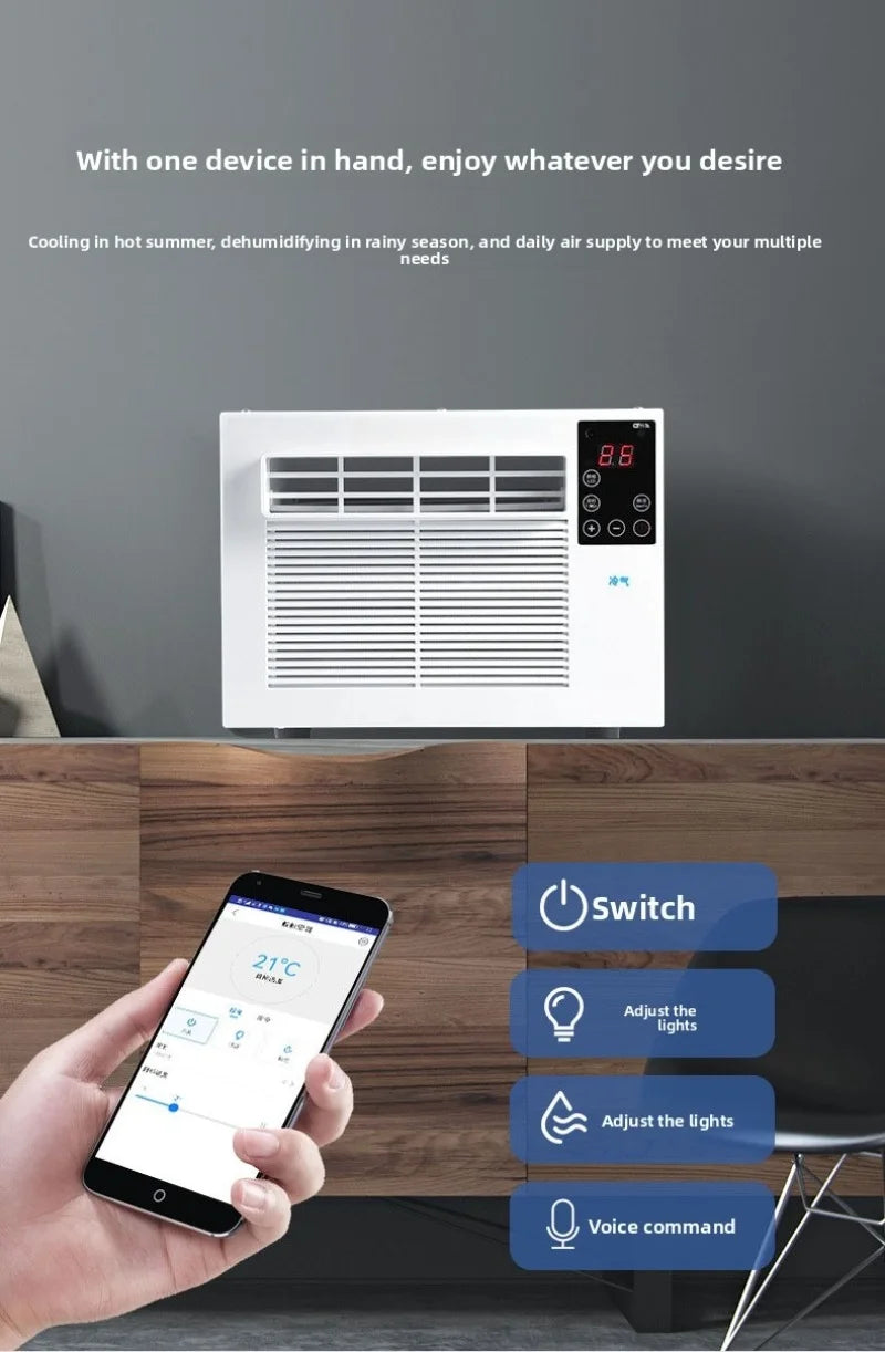 Portable Air Conditioner with R290 Refrigerant — Real Compressor Mini Window AC with Fast Cooling & Remote Control