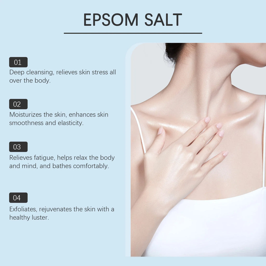 OceAura Epsom Salt Bath Soak – Stress Relief, Deep Cleansing & Moisturizing