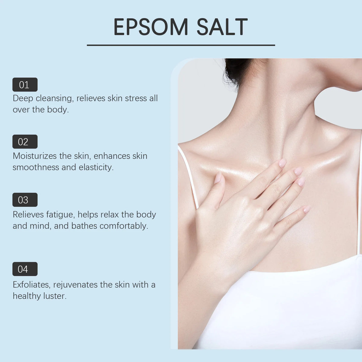 OceAura Epsom Salt Bath Soak – Stress Relief, Deep Cleansing & Moisturizing