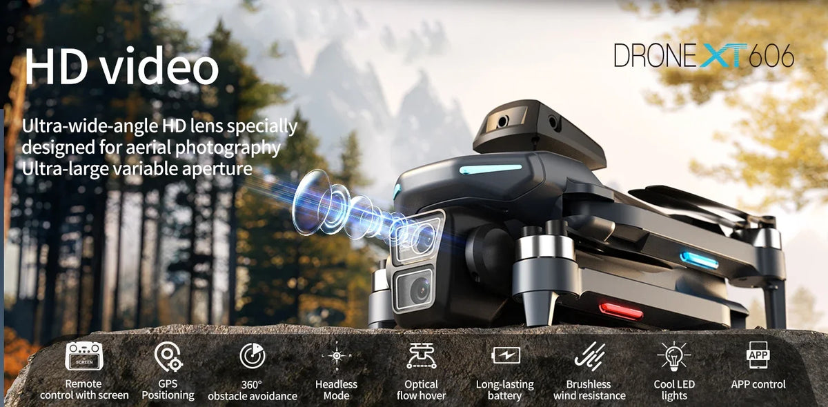 XT606 GPS Drone with Camera & Screen Remote