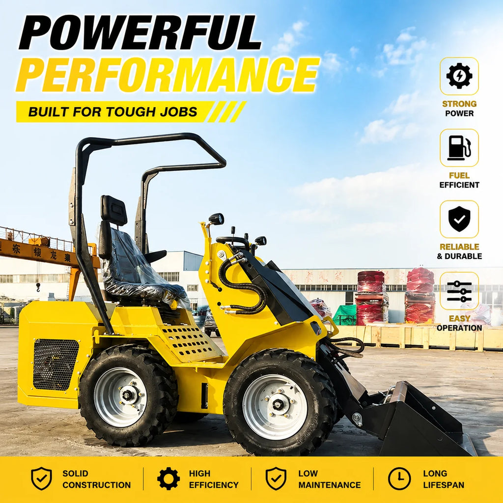 Nicosail 13.5KW Diesel Mini Skid Steer Loader – Compact Seat-Ride for Construction & Farm