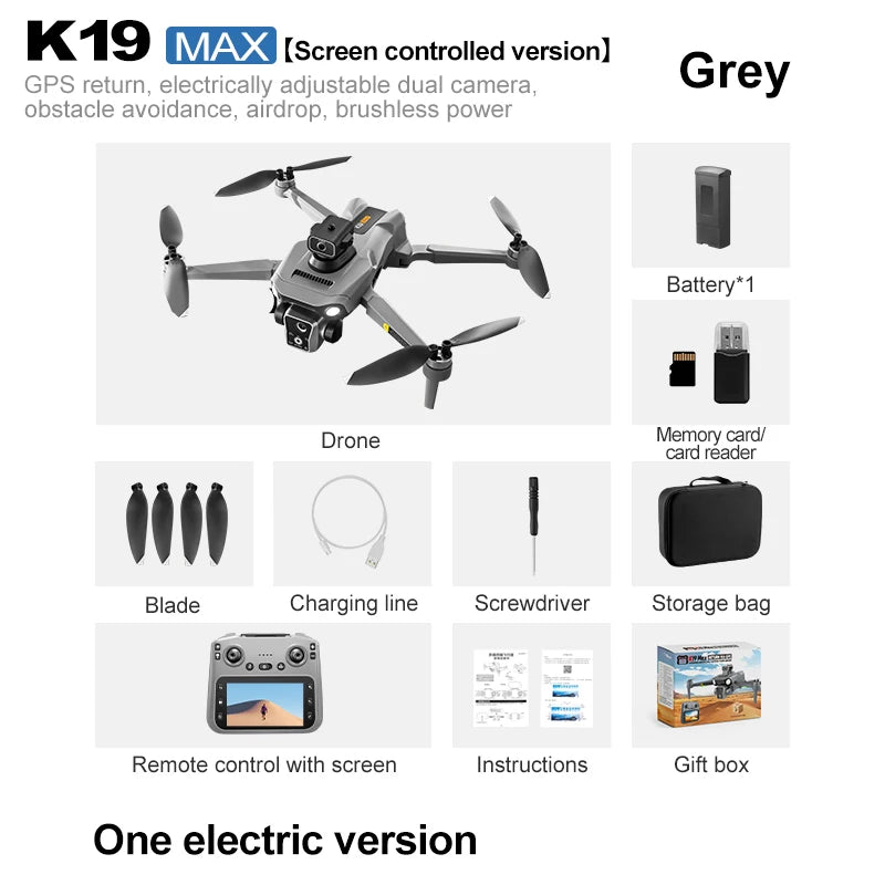 K19 Max Fishing Drone with GPS & 2K Camera