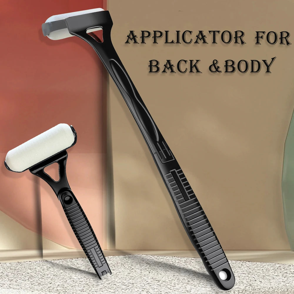 Long Handle Lotion Applicator Stick – Foldable Self-Sunscreen & Tanning Back Applicator with 2 Heads