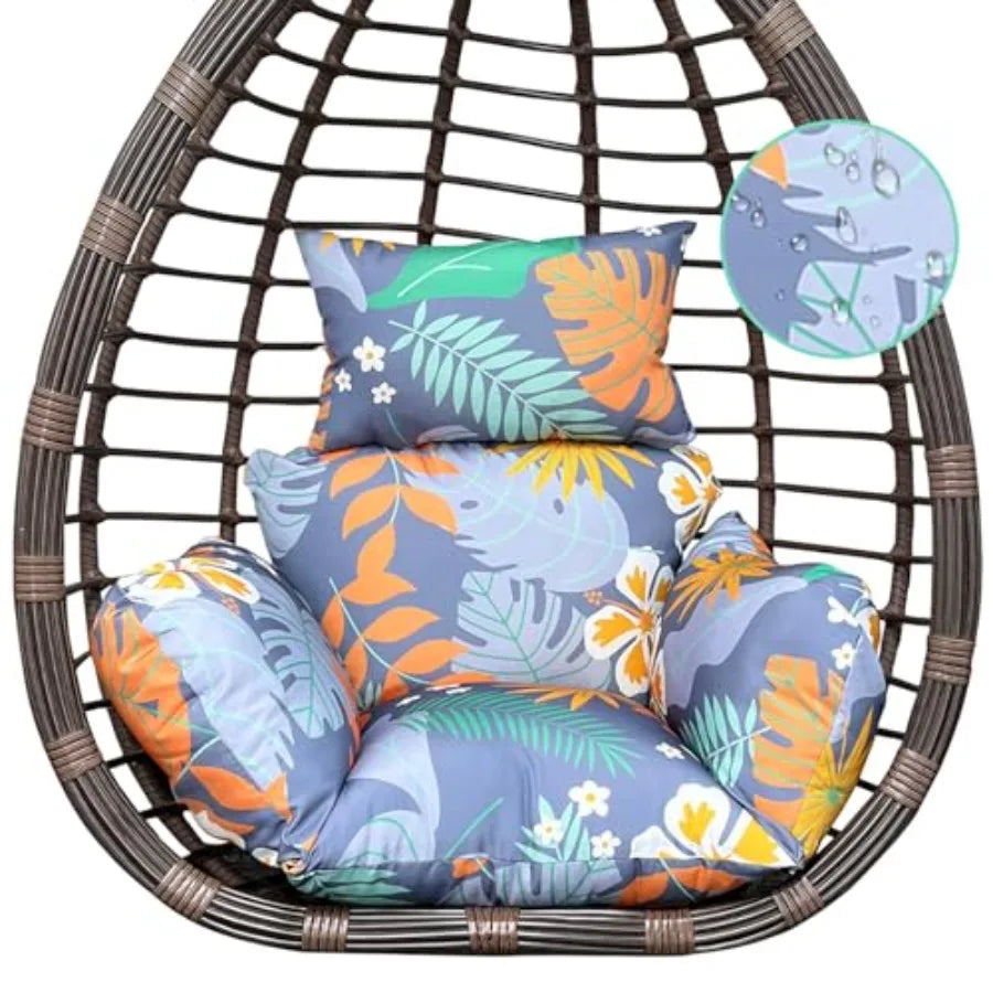 Egg Chair Cushion — Thick Hanging Chair Seat Pad for Indoor & Outdoor Use