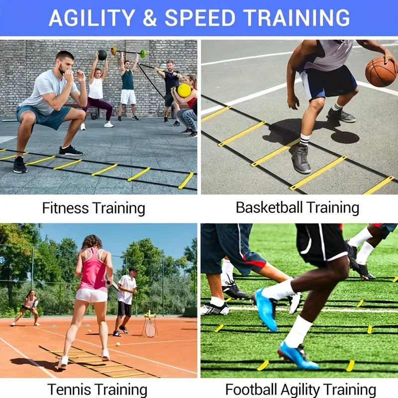 Agility Ladder Set – 2-10M Speed Training with Carry Bag for Soccer, Football, Footwork & Home Gym Drills