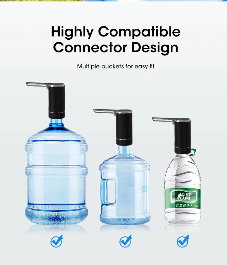 Mini Portable USB Water Dispenser Pump — Foldable Electric Bottle Pump for Home