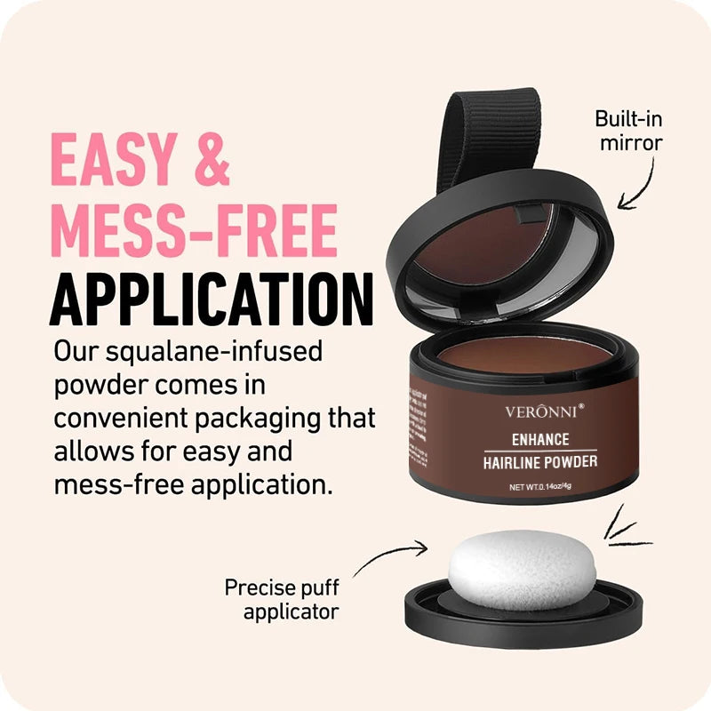 Hairline Shadow Powder — Waterproof Root Touch-Up for Thinning Hair