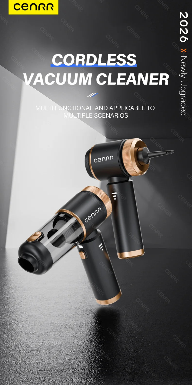 Cordless Car Vacuum & Blower – MAX Black & PRO Silver
