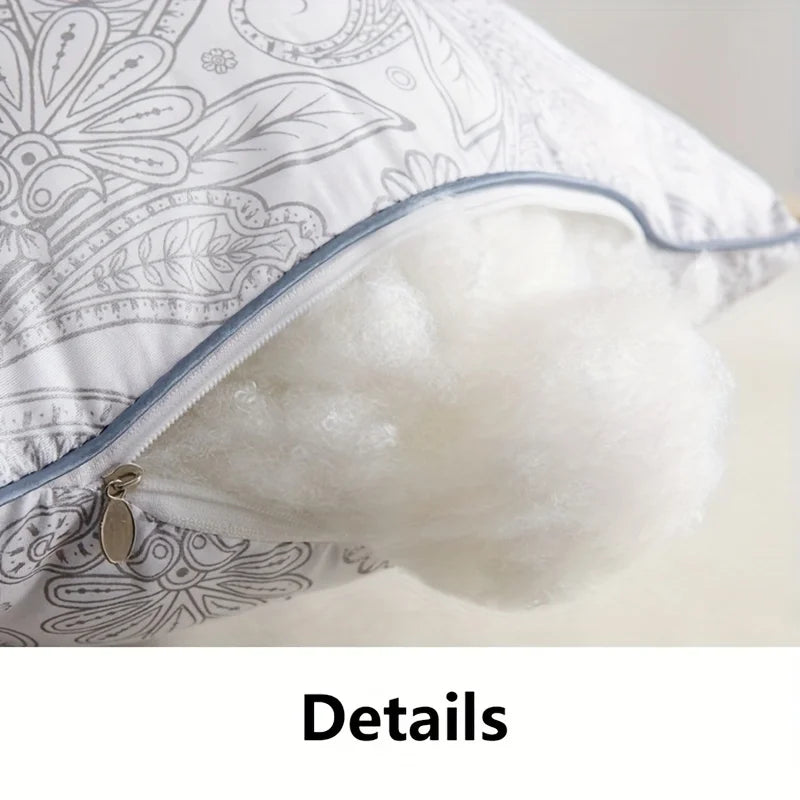 Hotel-Grade Patterned Sleep Pillow 2-Pack – Brushed Texture, Polyester Fill, 45x70cm