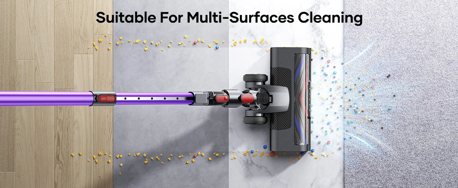 Laresar V10 Lite Cordless Vacuum Cleaner — 38000Pa Strong Suction, 45-Min Runtime, Smart Button for Carpet & Hair
