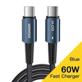 Fast Charge Everything. — Essager PD 100W/60W USB-C to USB-C Fast Charging Cable | 0.25m, 1m, 2m & 3m, Xiaomi, Samsung, Huawei, MacBook, iPad, Black, Blue & Brown