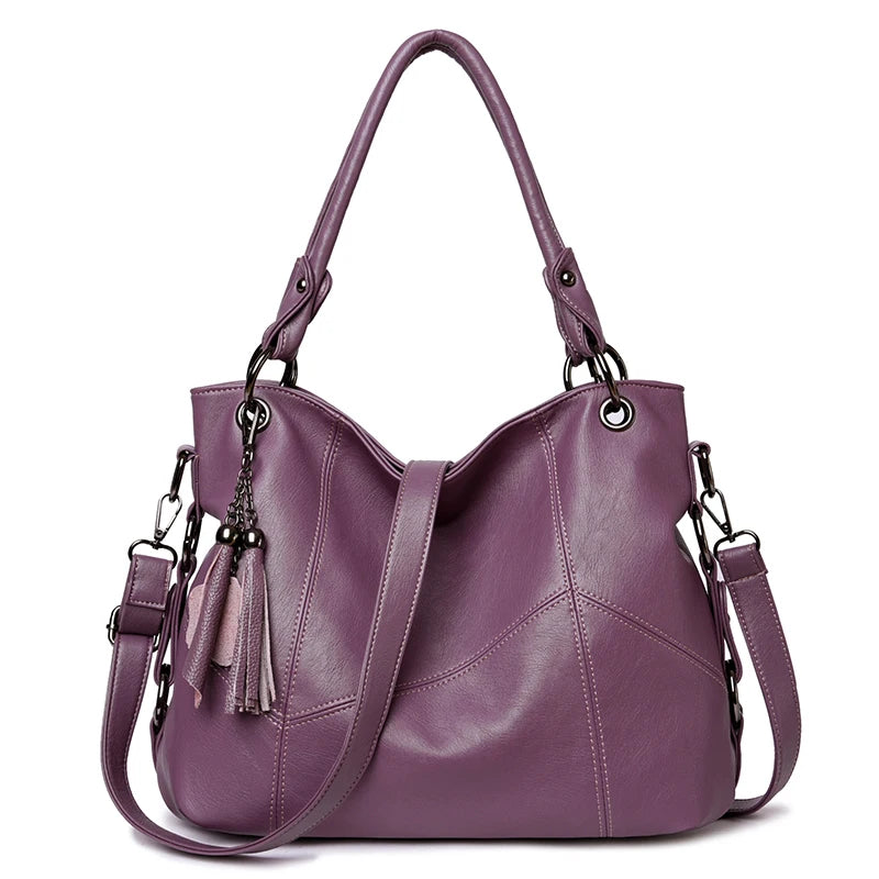 Large Capacity PU Leather Crossbody Tote Bag – Luxury Shoulder Bag for Women