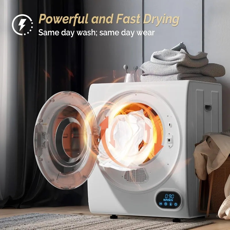 17.6 LBS Full Automatic Washing Machine & 1.5 Cu Ft Portable Clothes Dryer Set — Compact Laundry Washer-Dryer Combo
