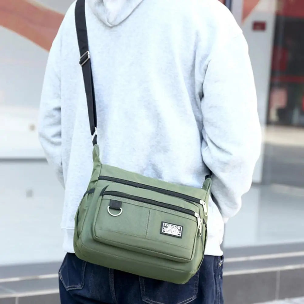 Men's Large Capacity Crossbody Bag – Multi-Pocket Business Shoulder Handbag in 4 Styles