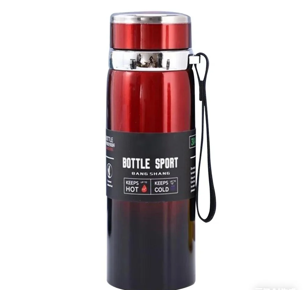 1L Stainless Steel Thermal Water Bottle — Vacuum Insulated Thermos with Handle for Hot & Cold Drinks