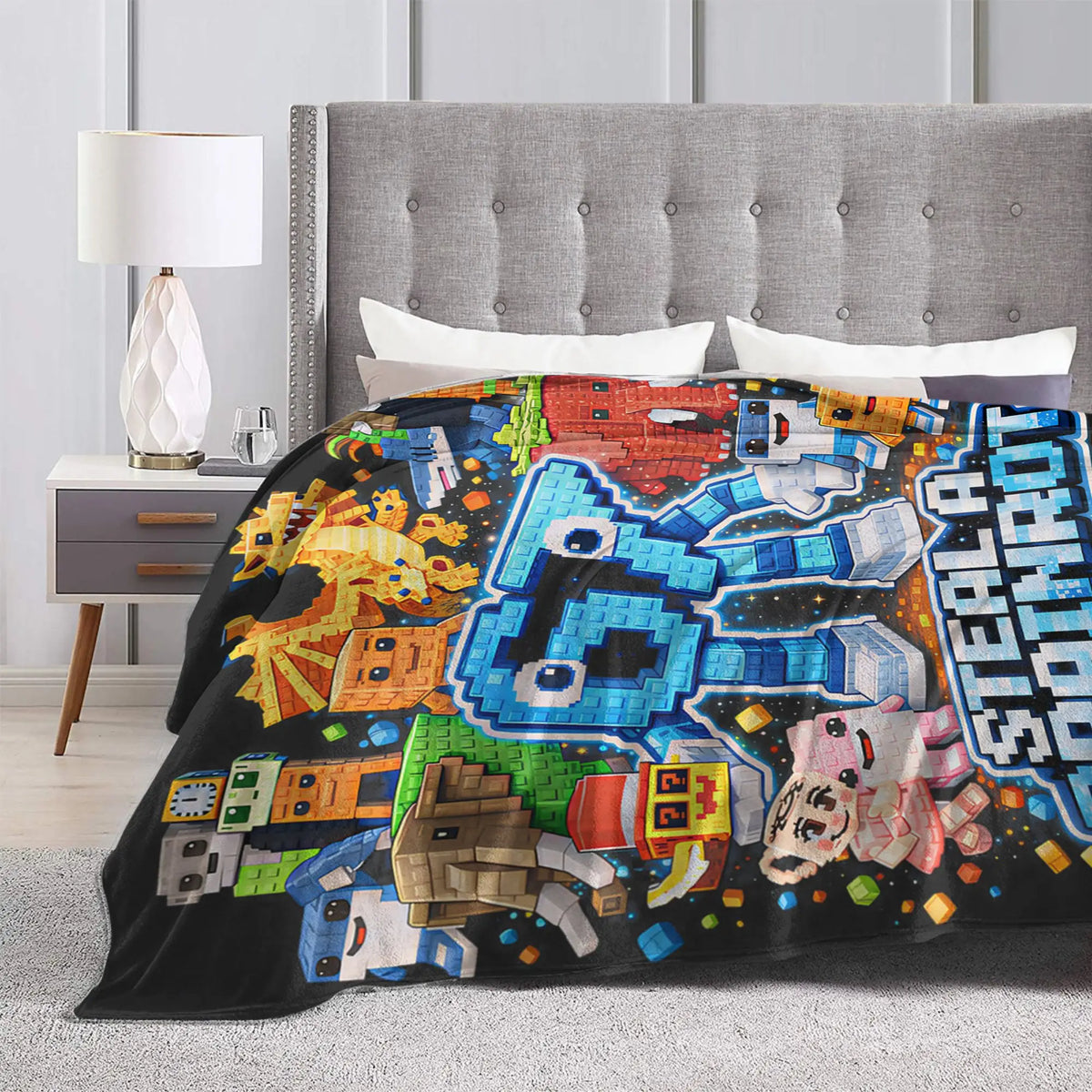 Brainrot Meme Flannel Blanket – Warm Novelty Throw for Bedroom, Sofa & Bed, Multiple Sizes