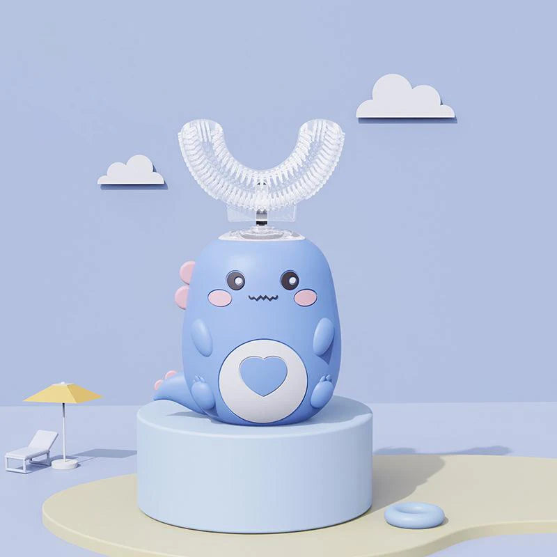 BALASHOV Kids U-Shaped Electric Toothbrush – 360 Sonic, IPX7, Food-Grade Silicone, 15-Day Battery