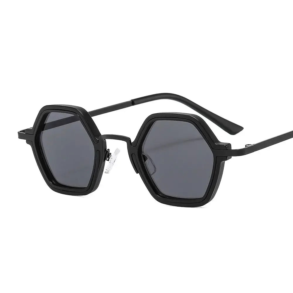 Polygon Metal Frame Square UV Sunglasses — Retro Punk