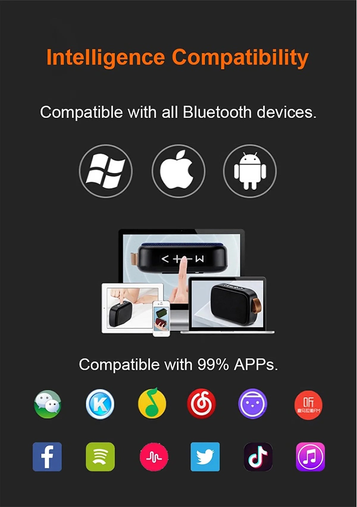 Big Sound. Small Package. — Portable Bluetooth 5.0 Mini Fabric Speaker | 3D Stereo HiFi, TF Card, FM Radio, Rechargeable, 5 Colors