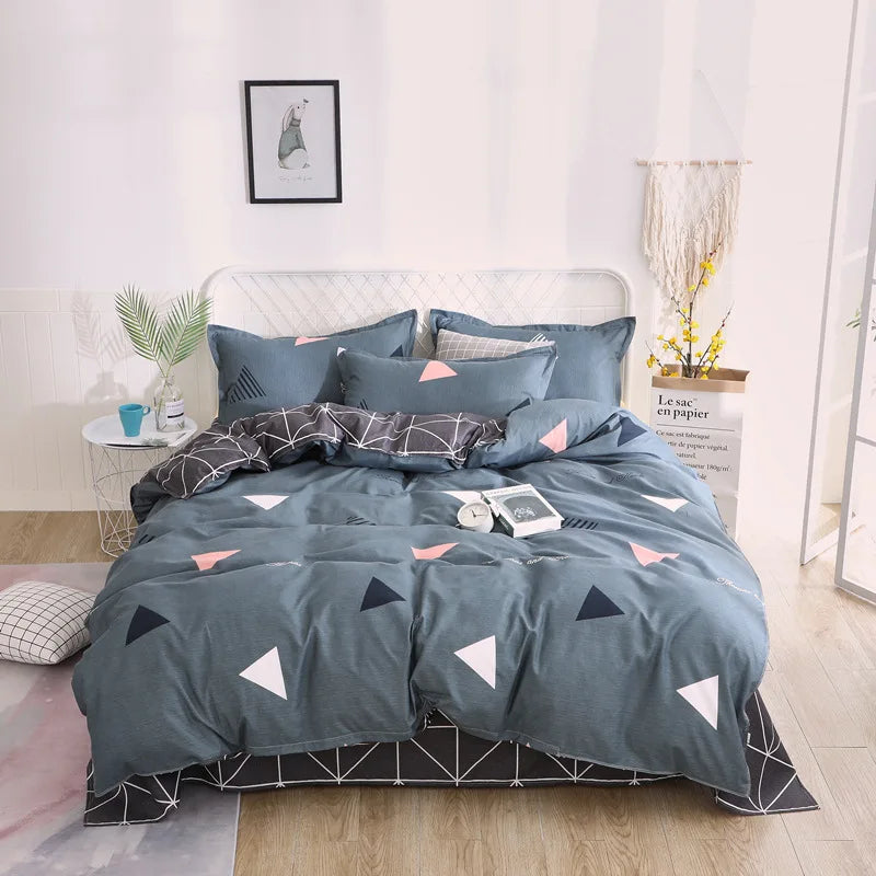 Cartoon Print Duvet Cover Set – Skin-Friendly 400TC Polyester, 3-Piece with 2 Pillowcases, 20 Designs & 4 Sizes